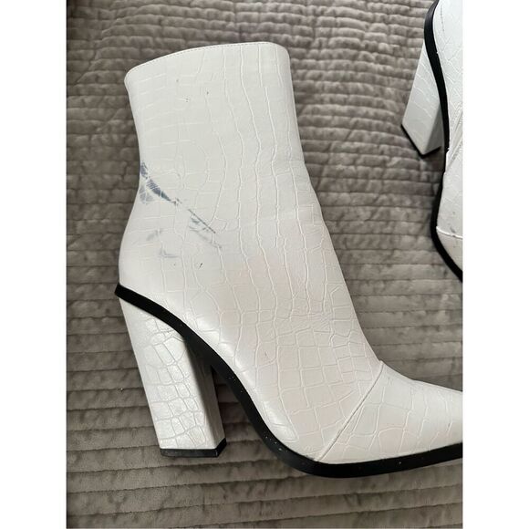 NWOB Just Croc Off Faux Leather Heeled Boots - Picture 6 of 7